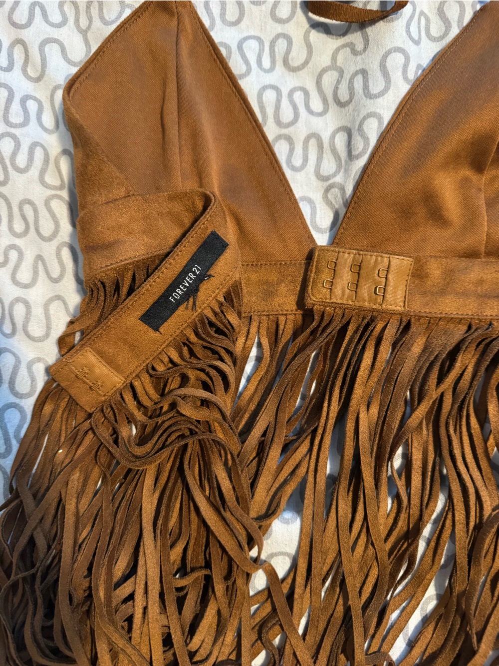 Forever 21 Brown Fringe Halter Top - Picture 3 of 3